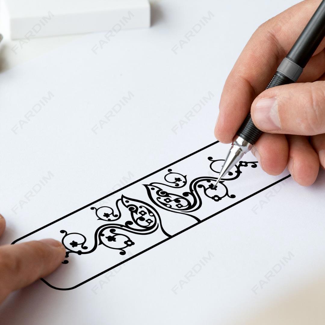 وکتور طرح نگاره گل و مرغ کد A132443